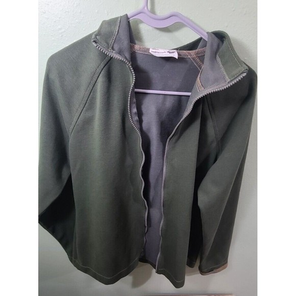 Massif Prototype Jacket Green Full Zip Hooded Size WM Women's Medium Raglan - Picture 5 of 8